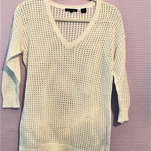NWOT JEANNE PIERRE SUMMER KNITTED/CROCHETED BREATHABLE SIZE MEDIUM SWEATER - Picture 8 of 11
